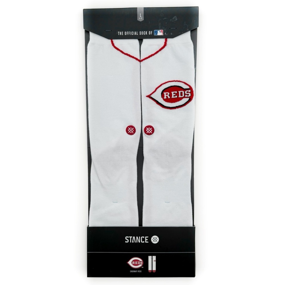 Stance Cincinnati Reds Home Jersey Crew Socks Mens Size Large MLB Fan Gear Gift